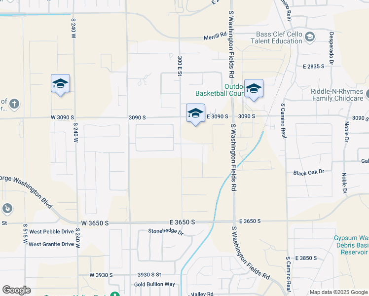 map of restaurants, bars, coffee shops, grocery stores, and more near 266 East Swallowtail Lane in Washington