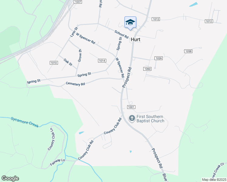map of restaurants, bars, coffee shops, grocery stores, and more near 109 Kent Circle in Hurt