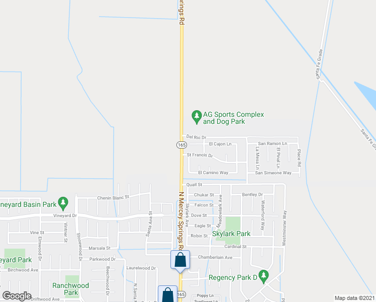 map of restaurants, bars, coffee shops, grocery stores, and more near 1308 Saint Francis Drive in Los Banos
