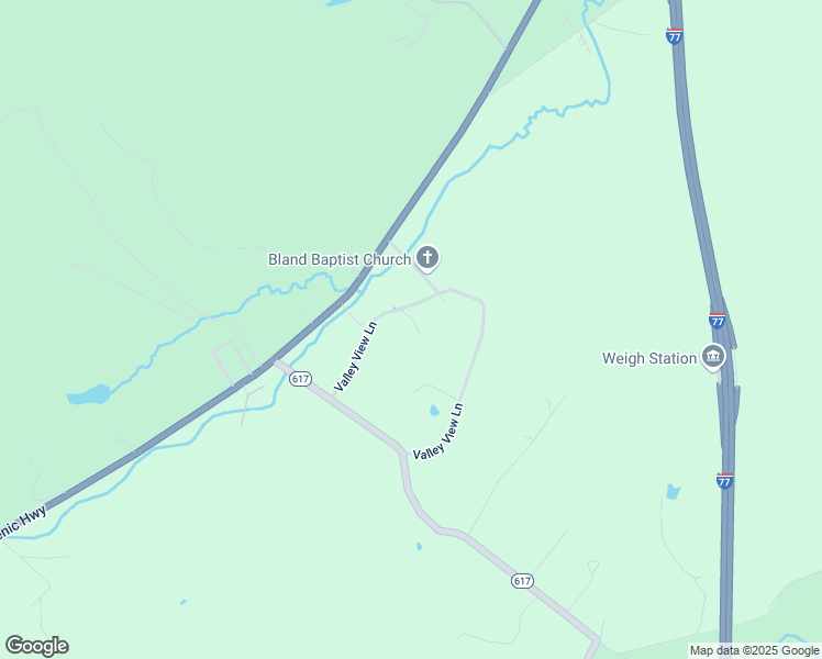 map of restaurants, bars, coffee shops, grocery stores, and more near 1-59 Valley View Lane in Bland