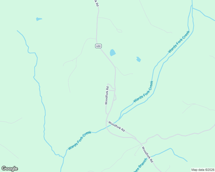 map of restaurants, bars, coffee shops, grocery stores, and more near Woodfork Road in Charlotte Court House