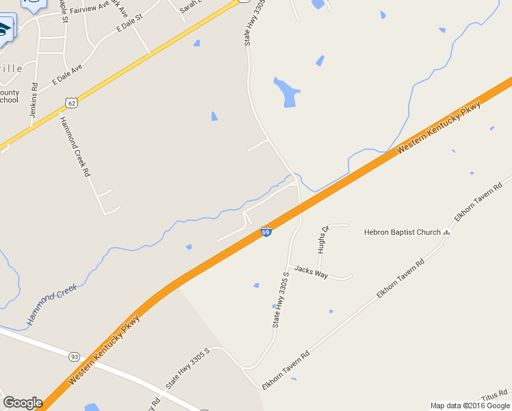 map of restaurants, bars, coffee shops, grocery stores, and more near Pebble Creek Rd in Eddyville