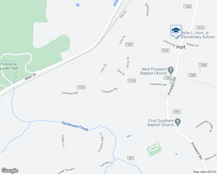 map of restaurants, bars, coffee shops, grocery stores, and more near 710 Spring Street in Hurt