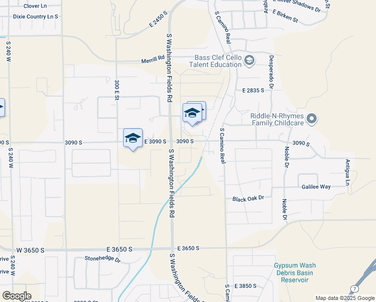 map of restaurants, bars, coffee shops, grocery stores, and more near Cora Drive in Washington