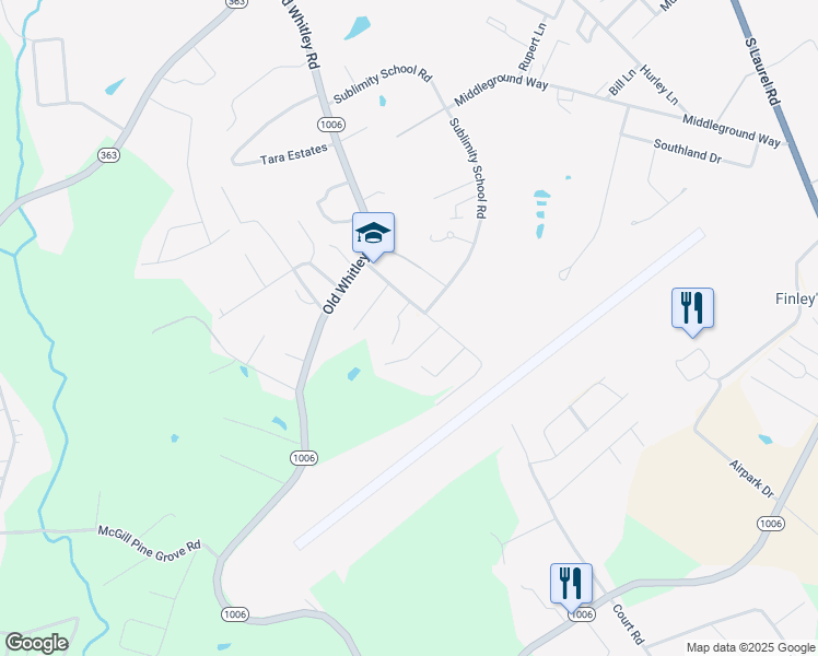 map of restaurants, bars, coffee shops, grocery stores, and more near 813 Sublimity School Road in London