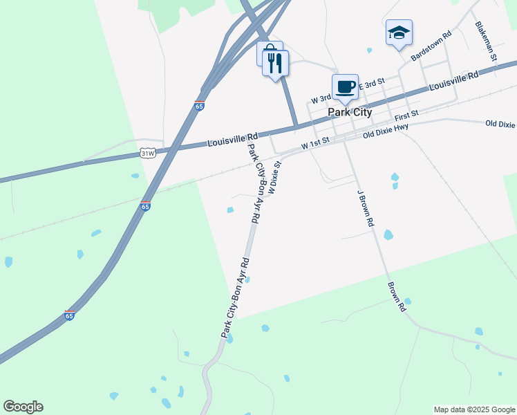 map of restaurants, bars, coffee shops, grocery stores, and more near West Dixie Street in Park City