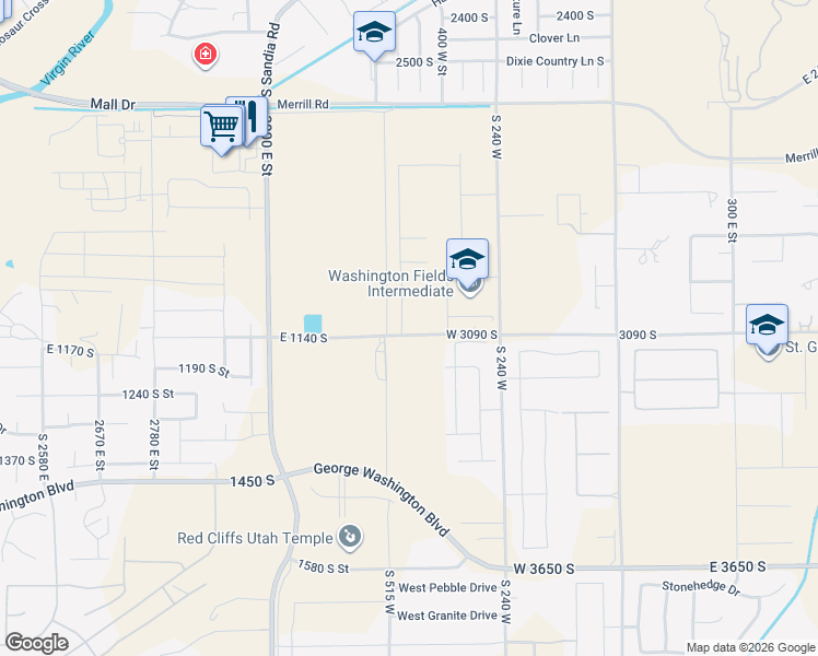 map of restaurants, bars, coffee shops, grocery stores, and more near 3071 Woodrow Lane in Washington
