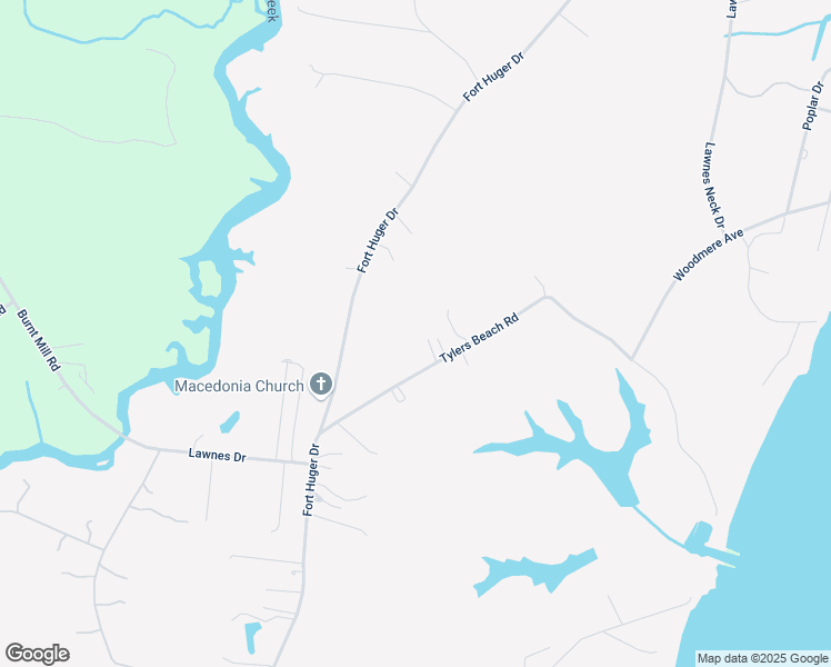 map of restaurants, bars, coffee shops, grocery stores, and more near 14221 Tylers Beach Road in Smithfield
