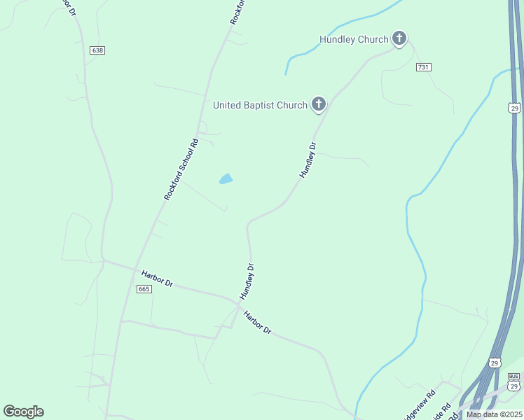 map of restaurants, bars, coffee shops, grocery stores, and more near 572 Hundley Drive in Hurt