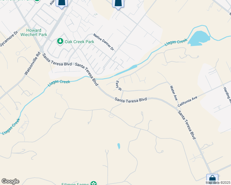 map of restaurants, bars, coffee shops, grocery stores, and more near 1020 Brookview Court in Morgan Hill