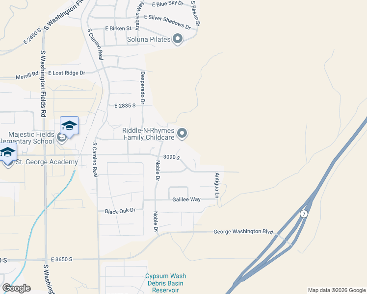 map of restaurants, bars, coffee shops, grocery stores, and more near 3061 Regal Court in Washington