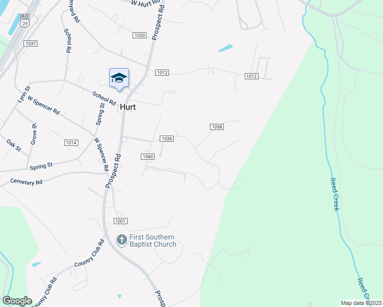 map of restaurants, bars, coffee shops, grocery stores, and more near 221 Longview Road in Hurt