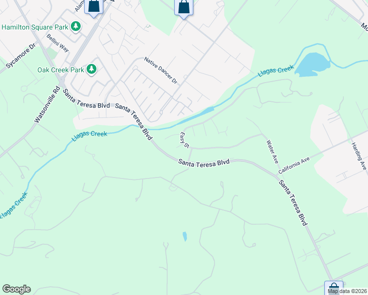 map of restaurants, bars, coffee shops, grocery stores, and more near 995 Easy Street in Morgan Hill