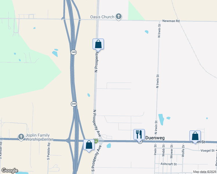map of restaurants, bars, coffee shops, grocery stores, and more near 903 State Highway AA in Joplin