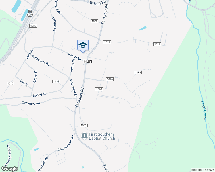 map of restaurants, bars, coffee shops, grocery stores, and more near 207 Longview Road in Hurt