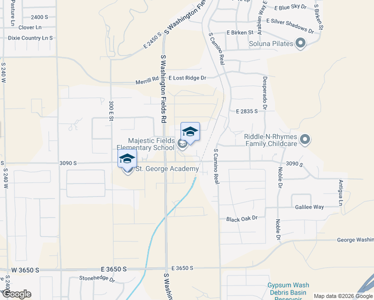 map of restaurants, bars, coffee shops, grocery stores, and more near 1061 Majestic Dr in Washington
