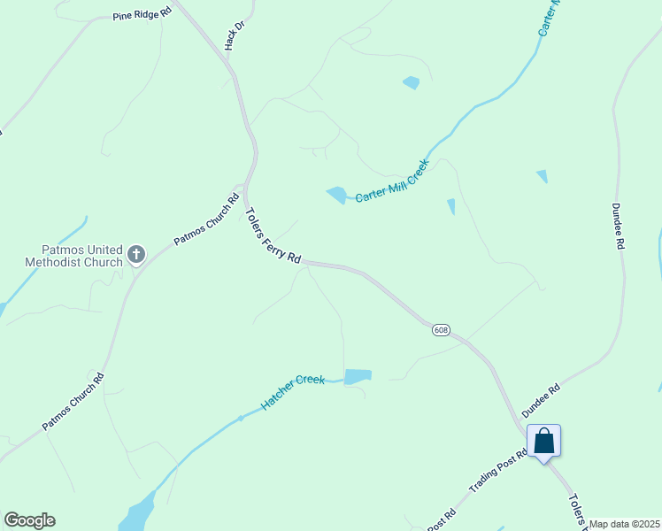 map of restaurants, bars, coffee shops, grocery stores, and more near State Route 608 in Huddleston