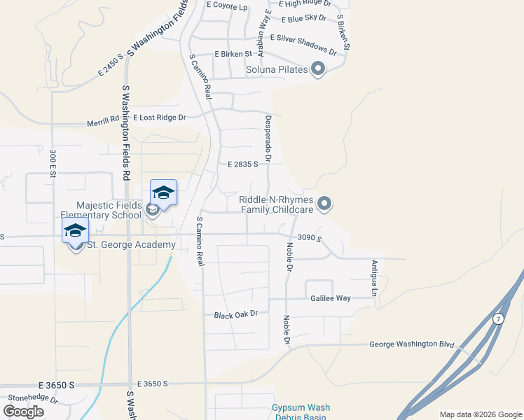 map of restaurants, bars, coffee shops, grocery stores, and more near 3000 Majestic Court Drive in Washington