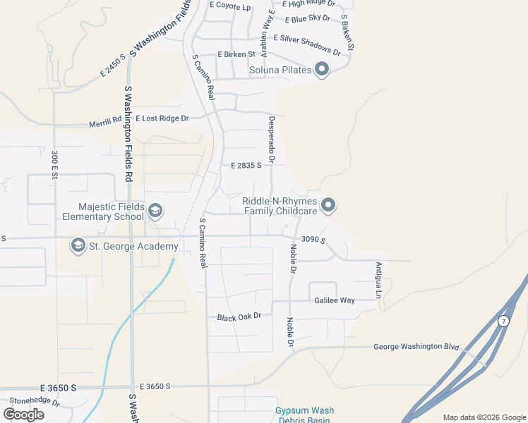 map of restaurants, bars, coffee shops, grocery stores, and more near 3000 Majestic Court Drive in Washington