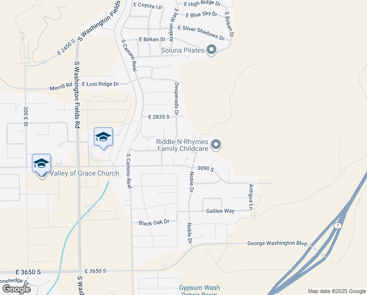 map of restaurants, bars, coffee shops, grocery stores, and more near 4248 South Queens Court in Washington