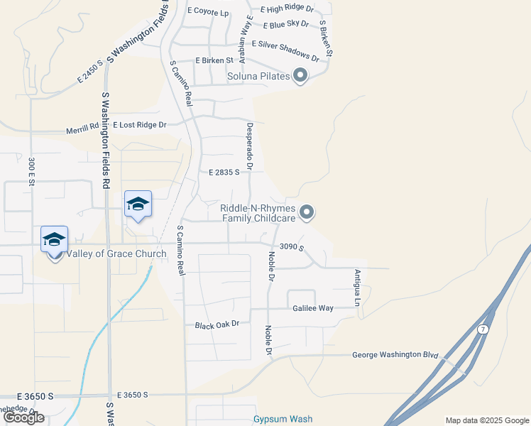 map of restaurants, bars, coffee shops, grocery stores, and more near 1805 South Queens Court in Washington