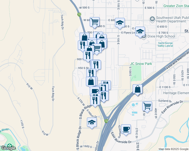 1031 South Bluff Street, St. UT Walk Score