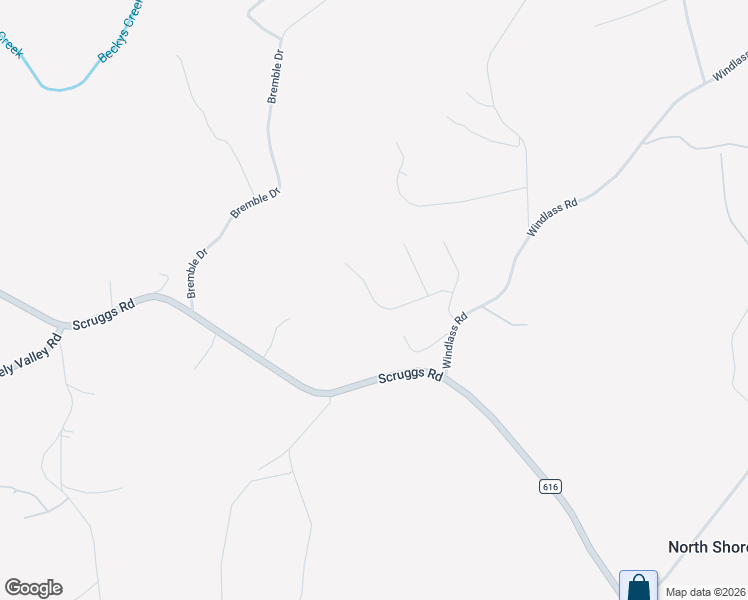 map of restaurants, bars, coffee shops, grocery stores, and more near Scruggs Road in Moneta