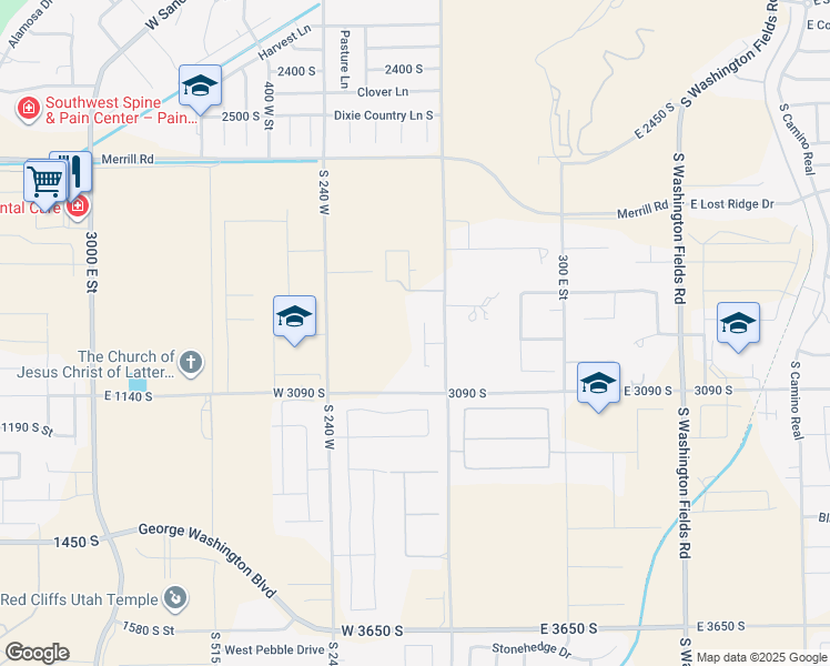 map of restaurants, bars, coffee shops, grocery stores, and more near 2950 Old Farm Road in Washington