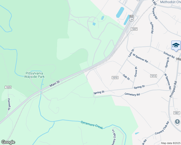 map of restaurants, bars, coffee shops, grocery stores, and more near 513 Lynn Street in Hurt