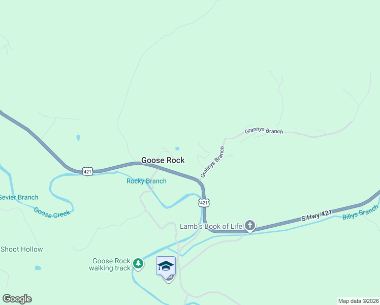 map of restaurants, bars, coffee shops, grocery stores, and more near U.S. 421 in Manchester