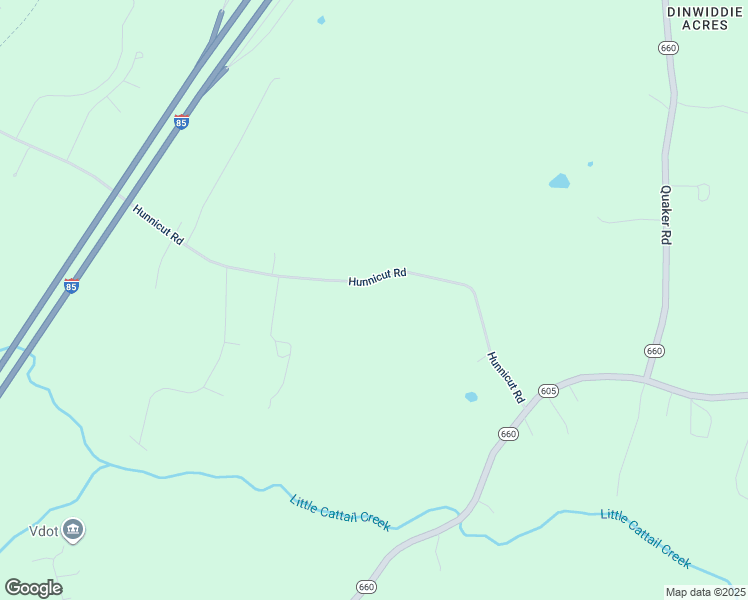 map of restaurants, bars, coffee shops, grocery stores, and more near 21113 Hunnicut Road in Dinwiddie