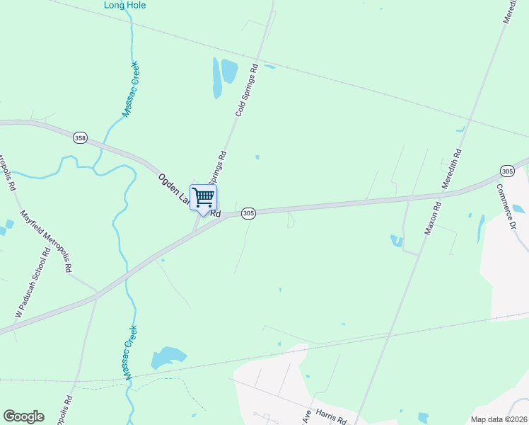 map of restaurants, bars, coffee shops, grocery stores, and more near 6610 Old Cario Road in Paducah