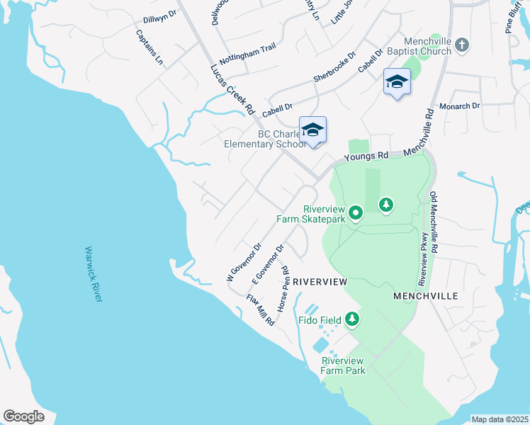 map of restaurants, bars, coffee shops, grocery stores, and more near 49 Cabell Drive in Newport News