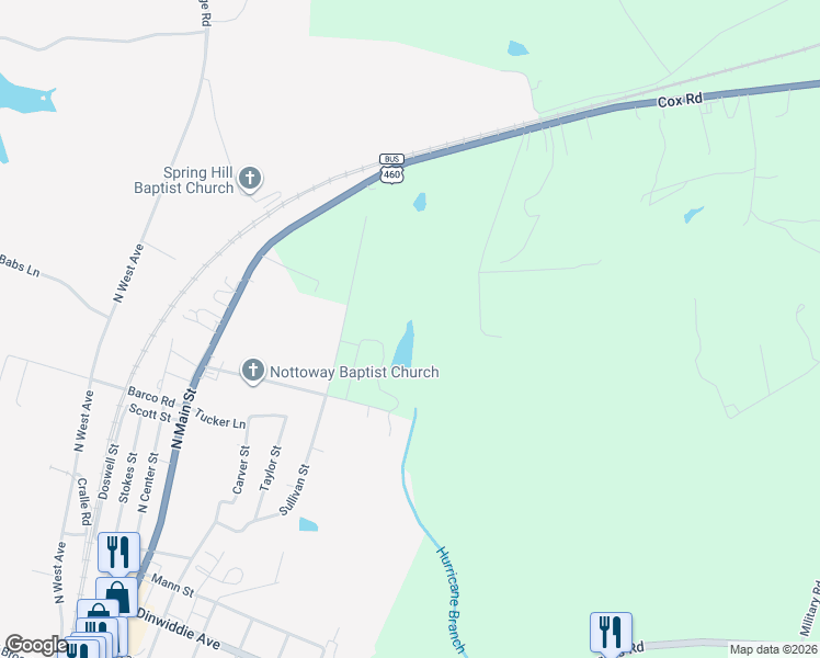 map of restaurants, bars, coffee shops, grocery stores, and more near in Blackstone