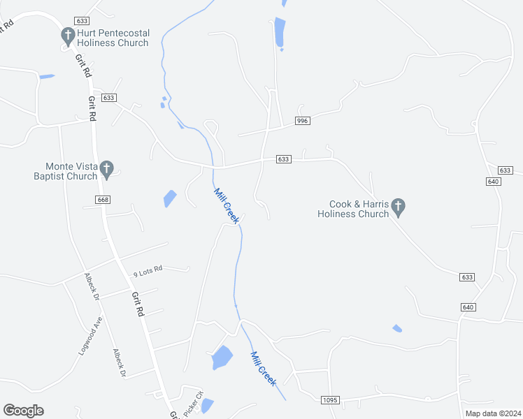 map of restaurants, bars, coffee shops, grocery stores, and more near 822 Clover Road in Hurt