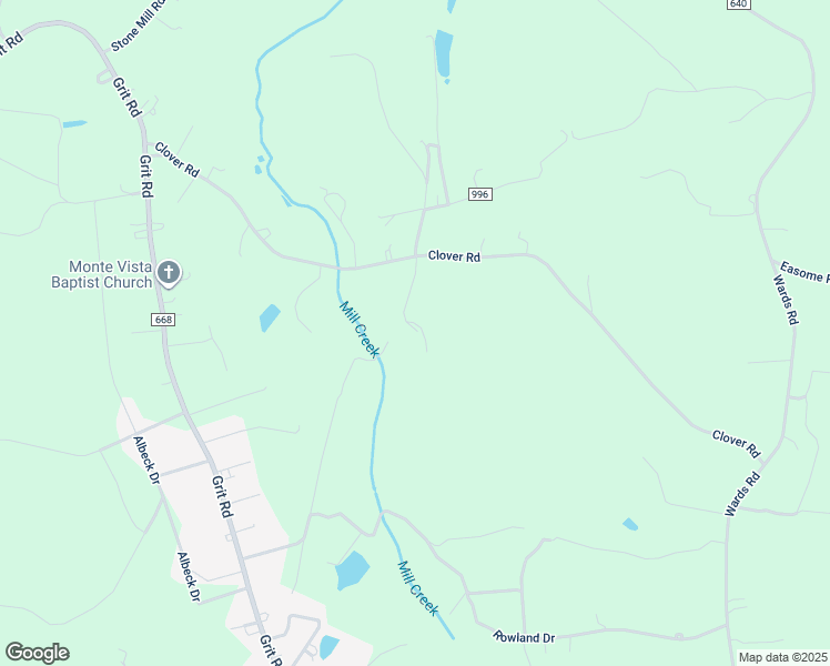 map of restaurants, bars, coffee shops, grocery stores, and more near 822 Clover Road in Hurt