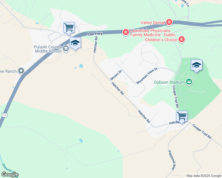 map of restaurants, bars, coffee shops, grocery stores, and more near 5268 Country Meadow Drive in Dublin