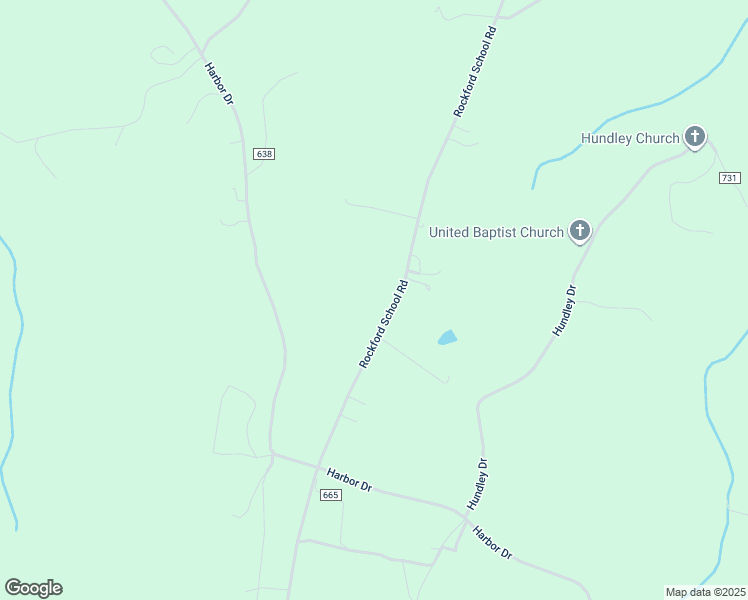 map of restaurants, bars, coffee shops, grocery stores, and more near 14937 Rockford School Road in Hurt