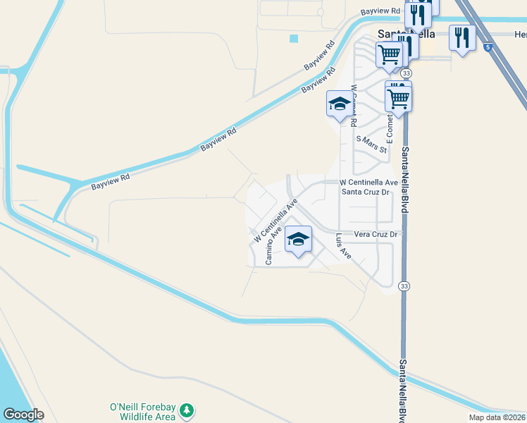 map of restaurants, bars, coffee shops, grocery stores, and more near 29454 Sonora Drive in Gustine