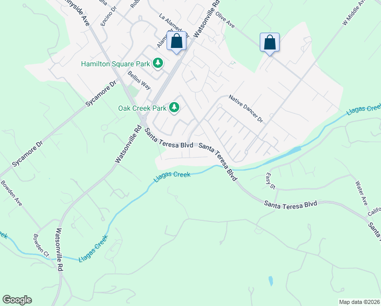 map of restaurants, bars, coffee shops, grocery stores, and more near 14694 Native Dancer Drive in Morgan Hill