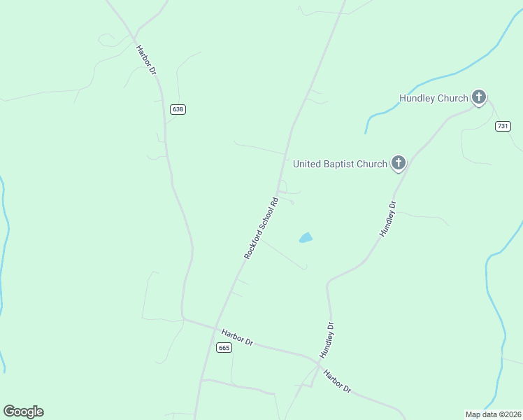 map of restaurants, bars, coffee shops, grocery stores, and more near 14961 Rockford School Road in Hurt