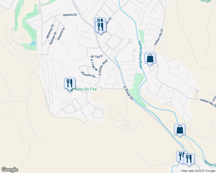 map of restaurants, bars, coffee shops, grocery stores, and more near 810 South Dixie Drive in St. George