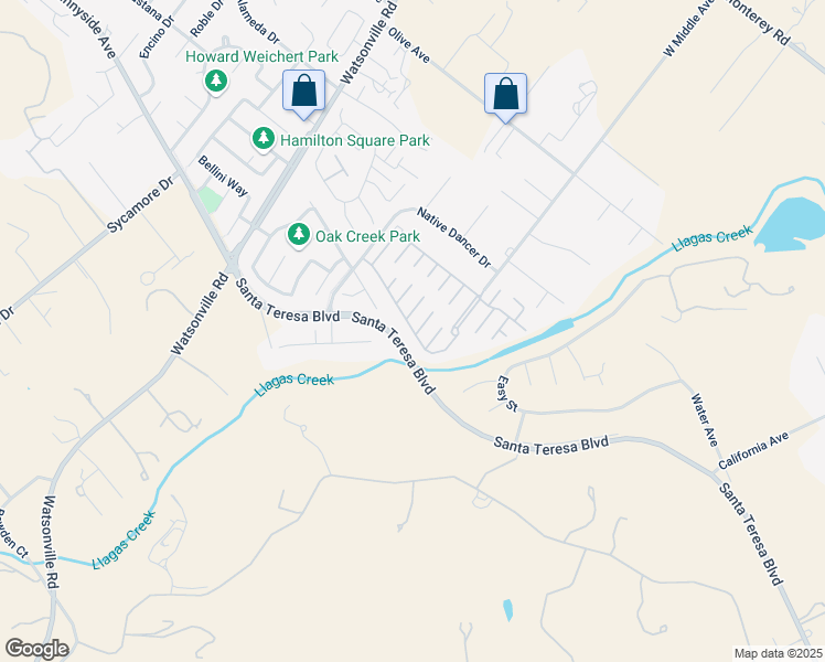 map of restaurants, bars, coffee shops, grocery stores, and more near 238 Harvest Lane in Morgan Hill