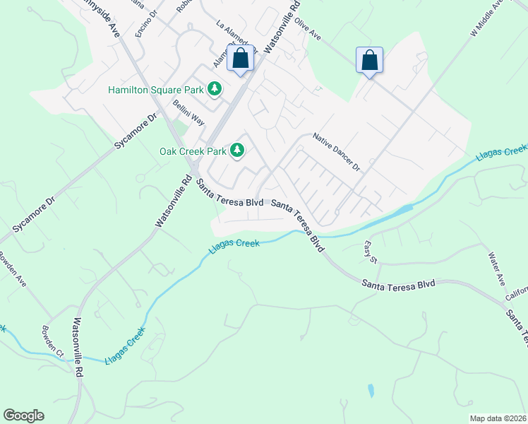 map of restaurants, bars, coffee shops, grocery stores, and more near 14694 Native Dancer Drive in Morgan Hill