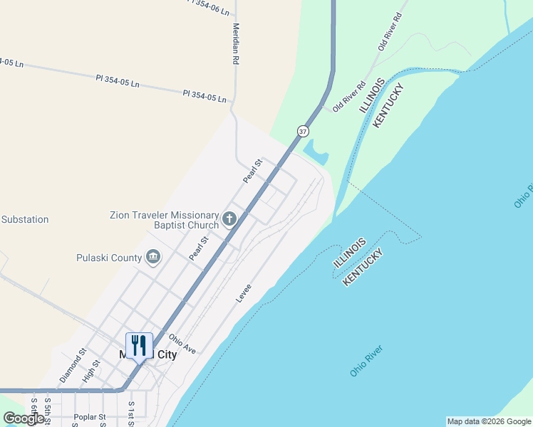 map of restaurants, bars, coffee shops, grocery stores, and more near 801-813 Commercial Avenue in Mound City
