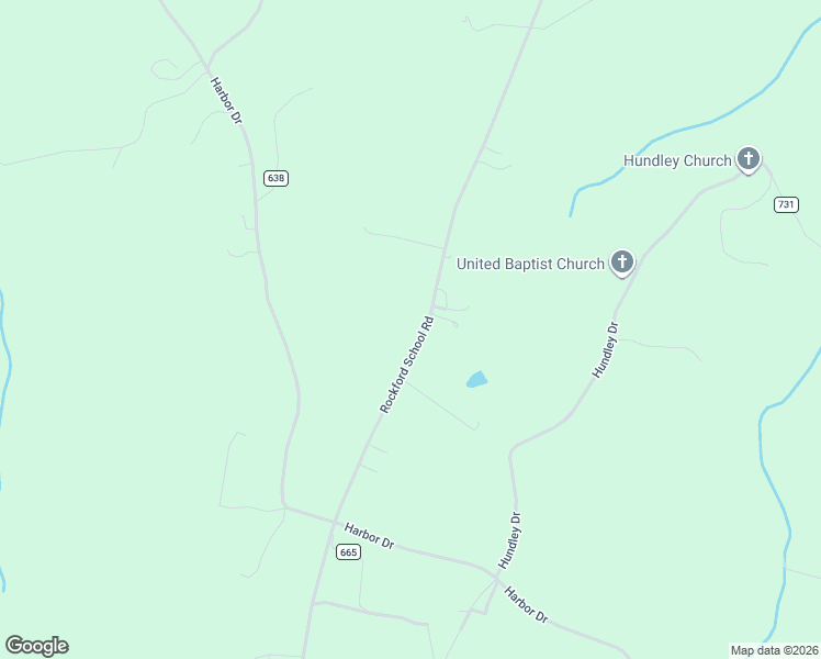 map of restaurants, bars, coffee shops, grocery stores, and more near 14961 Rockford School Road in Hurt