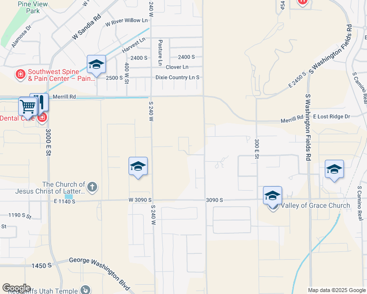 map of restaurants, bars, coffee shops, grocery stores, and more near 90 West Triple Crown Lane in Washington