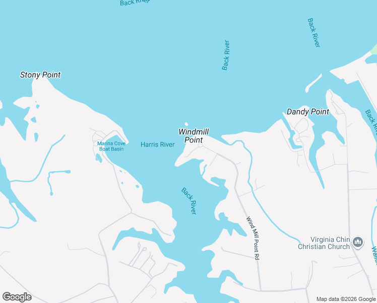 map of restaurants, bars, coffee shops, grocery stores, and more near 475 Wind Mill Point Road in Hampton