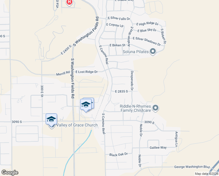 map of restaurants, bars, coffee shops, grocery stores, and more near 2792 South Camino Real in Washington