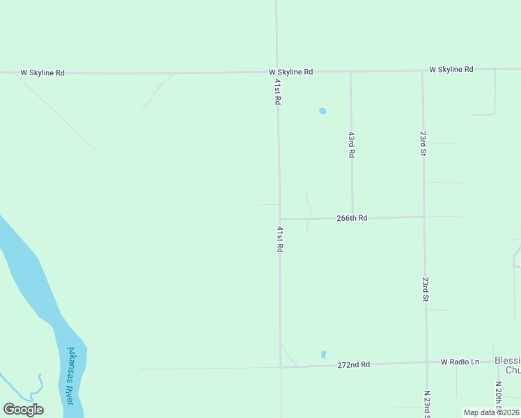 map of restaurants, bars, coffee shops, grocery stores, and more near 4863 264th Drive in Arkansas City